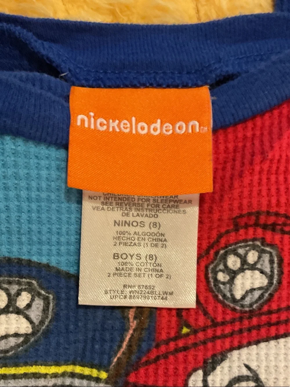 Nickelodeon Paw Patrol Pajama Set - Red, Blue, Yellow